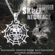 Collar diseño cruz hombre plata oxidada colgante cruz gótica terror regalo hombres mujeres plateado - como en la foto - Ver 4