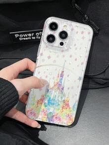 1pc, Hot Selling Colorful Castle And Star Pattern Design Transparent Space Case Phone Case, TPU All Inclusive High Transparency, Shock Protection, Raised Screen And Camera Protection, Lightweight And Compatible With 17/17 Air/17Pro/17ProMax,16/16Plus/16ProMax, 15.14, 13, 12, 11 Series, Suitable For Samsung Galaxy S22, S23, S24, S25 PLUS ULTRA Series, Easter Gift, Christmas Halloween Decoration/Birthday Gift, Girlfriend, Boyfriend, Friend Or Oneself. - 無色 - 查看 7
