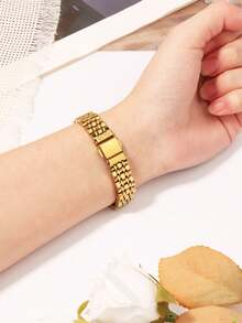 Slim Metal Band Compatible With Apple Watch Band 42mm 41mm 40mm 38mm 44mm 45mm 46mm 49mm ,Stainless Steel Compatible With IWatch Series Ultra SE 11/10/9/8/7/6/5/4/3/2/1/SE Bands For Women - Gold - View 5