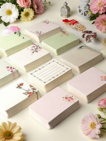 20pcs Blank Square DIY Graffiti Cards, Thick Cardboard Text Cards, Pattern Cards, DIY Cards, White Kraft Paper Cards, Ideal For Holidays, Multiple Patterns Available