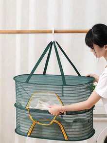 1pc Clothes Drying Net, Laundry Drying Basket, Sock Drying Rack, Underwear Flat Drying, Home Sweater Drying Rack, Foldable