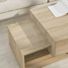vidaXL Table basse Chêne Sonoma 105 x 50 x 32,5 cm Bois d'ingénierie - Tabac - Voir 4