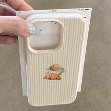 1 chiếc ốp lưng điện thoại bằng chất liệu TPU, họa tiết sọc bánh sừng bò cà phê thơm ngon, tương thích với iPhone 17 Pro Max/17/16 Pro Max/15/13/12/11, S20 FE/A15/S24/A55, tương thích với Redmi Note 11/12/13 Pro, ốp bảo vệ toàn thân mềm mại, phiên bản quốc tế, không phải phiên bản nội địa. - trắng - Xem 3