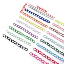 50pcs Colorful Chain Extender For Jewelry Making Spray Paint Iron Tail Extender Chain Necklace Bracelet Extension Chain For Necklace Bracelet Earring Jewelry Making Finding - Multicolor - View 5
