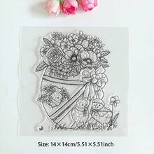 1pc Easter Clear Stamps - Bunny/Egg Pattern For DIY Scrapbooking Card Making - Clear - View 14