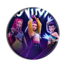 1枚动漫魔女猎人圆形徽章，卡通配饰，背包挂饰，派对小礼物 - 彩色 - 查看 20