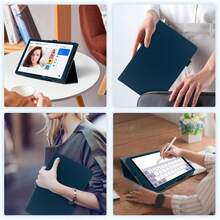 COLORROOM A30 10.1インチ Android15 タブレット用 ケース タブレットカバー 保護ケース ペンホルダーとタッチペンHUKWIMO スタンド機能付き 磁気吸着 薄型 超軽量 全面保護 高級PU スクラッチ対策 レザー 耐汚れ 耐久性 タブレット COLORROOM A30 対応保護ケース 濃い青色 - 1 - チェックする 8