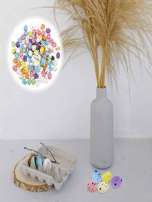 50/100个复活节泡沫彩蛋 DIY花环装饰品，带斑点，类似斑驳的彩蛋 - 彩色 - 查看 3