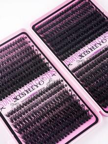 640/576片假睫毛套装，包含胶水和定型液，附赠镊子和眼影刷。容量大，适合初学者、专业人士和DIY爱好者。 - 彩色 - 查看 10