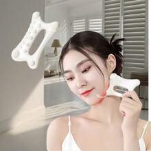 1-Piece Gua Sha Massage Tool, Facial Gua Sha Board, Back, Leg And Arm Massager, Facial Skin Care Instrument, Suitable For Muscle Relaxation, Eye Massage And Meridian Relaxation, Full Body And Facial Gua Sha Tool, Skin Care Fascia Relaxer, Full Body And Facial Gua Sha Tool. - Multicolor - View 2