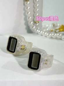 1 قطعة عداد خاتم شفاف لامع للعد الإلكتروني لخرز الصلاة في الشرق الأوسط والعالم العربي، عداد خاتم رقمي مريح للتخفيف من التوتر، مناسب لعد الصلاة والحياكة والأعمال والجولف وغيرها - متعدد الألوان - مشاهدة 21