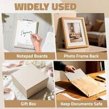 LOTMER 50 Sheets 5x7 Chipboard Cardboard, 50PT-1.3mm Thick Kraft Chipboard Sheets Shipping Pads Inserts Chip Board For Scrapbooking, Packaging Sheets Bookbinding, Packaging, And Art Projects - MàuA - Xem 7
