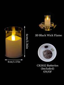 6/12/24 pièces Bougies sans flamme scintillantes avec télécommande, bougies électroniques de petite taille (livrées avec piles) de 4 cm x 6 cm, effet de flamme 3D, minuterie 2/4/6/8 heures, bougies LED miniatures, convient pour la décoration de la maison, le mariage, la fête, la table à manger, le jardin, la Saint-Valentin - transparent - Voir 7
