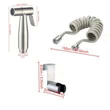 1 Set Sink Sprayer Handheld Faucet Sprayer, Stainless Steel Spray Gun With Retractable Spring Hose, 3-Way Diverter Valve, Spray Head Holder And Universal Faucet Diverter, Suitable For Women's Cleaning, Baby Diaper Cleaning