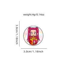 1枚K-POP女团女巫卡通金属徽章，创意包包装饰，服装胸针，独特配饰，包包挂饰，派对礼品 - 彩色 - 查看 9