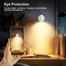 1/2 đèn chiếu điểm cảm ứng không dây, đèn LED treo tường 3 màu có thể điều chỉnh, đèn cảm biến từ tính hiệu suất cao, đèn tường chạy bằng pin sạc USB, thích hợp cho hành lang, phòng ngủ, tranh vẽ, triển lãm nghệ thuật và chiếu sáng cây cảnh trong nhà. - Nhiều màu - Xem 3