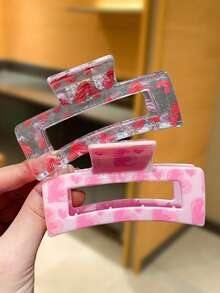 6/4/2 قطعة مشابك شعر مربعة مطبوعة بشكل قلب للنساء، إكسسوارات شعر حلوة وجميلة، مناسبة لعيد الحب، الارتداء اليومي العادي، الخروجات، الحفلات، المواعيد، الطول تقريبًا 3.35 بوصة/8.5 سم، إكسسوارات نسائية، هدية عيد الحب للنساء مشابك شعر أنيقة - متعدد الألوان - مشاهدة 10