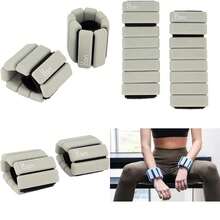 U can - Pesas para Tobillos y Muñecas | Polainas de Silicon de Medio o Kilo (0.5-1.5 kg) para Pilates, Yoga y Fitness | Muñequeras y Tobilleras con Peso | Varios Colores(Gray 1.5 KG) - Multicolor - Ver 1