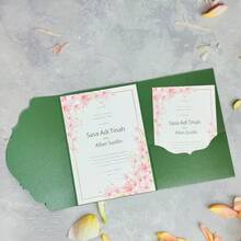 20pcs Tri-Fold Pocket Wedding Invitation Envelopes, Engagement 15th Anniversary Birthday Christening Minimalist Invitation Envelopes, DIY Invitations, 5*7 Inch Invitations, Pocket Invitations, Customized Invitations, Innovative Envelope Design, Wedding Cards, Customized Wedding Cards - Set - View 9