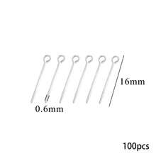 100 Pieces/Bag 15 20 30 40 50 Mm Stainless Steel Eye Pins Jewelry Findings Eye Pin Heads Jewelry Making Materials Furniture Crafts Beading DIY Handmade Accessories