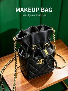 CHANEL Mini Chain Shoulder Bag, Drawstring Design, Fashionable Women's Handbag, Perfect For Travel And Evening Wear, Unique Gift Choice