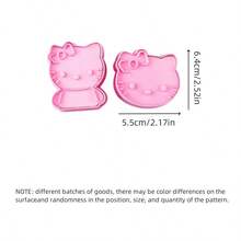 Sanrio 2pcs Hello Kitty Anime Fruit Mold Cute PVC Biscuit & Food Shaping Tool Perfect For Kawaii Birthday Gifts - Multicolor - View 4