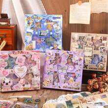 1 pieza Pegatinas con tema de animales fantasma lindos, adecuadas para manualidades DIY, álbumes de pegatinas, fundas de teléfono, regalos de cumpleaños, recompensas de enseñanza, álbumes de pegatinas, fundas para portátiles y teléfonos, excelentes para planificación, viajes, ideal para amantes de las manualidades y la fabricación de pegatinas - Multicolor - Ver 10