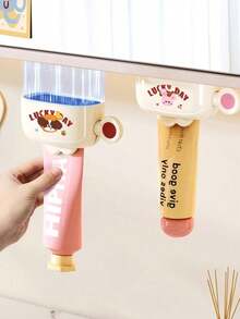1pc Kawaii Wall Mounted Magnetic Toothpaste Squeezer Anime Cartoon Toothpaste Dispenser Waterproof Tube Squeezer Accessories,Manual Toothpaste Dispenser And Skincare Applicator, Suitable For Facial Cleansers, Hair Dyes, And Pigment Samples - Hygienic Tube Opener, Compatible With Multiple Products (No Tools Required)