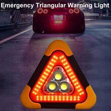 Luz triangular de advertencia de emergencia con energía solar, luz de alarma de falla de emergencia de , luz solar portátil, adecuada para advertencias de emergencia y trabajo. - Colores mixtos - Ver 1