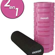 MONZ, Massage Roller Classic 2 in 1, Foam Roller para Masaje Corporal, Relajacin de Msculos, Masaje a Nivel Miofascial. - rosa-negro - Ver 4