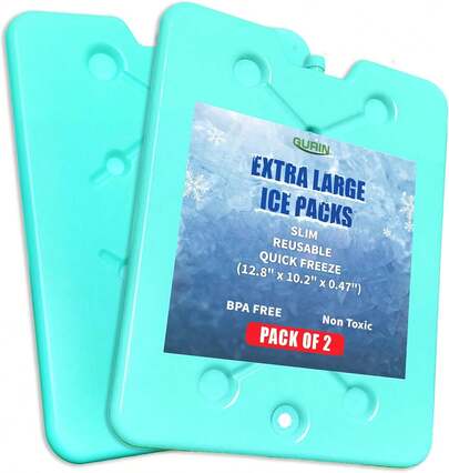 Reusable Ice Packs For Lunch Bags Coolers Long Lasting Cold For Picnics Camping Delivery