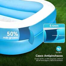 CYPNPiscina Inflable para Niños y Adultos Piscina hinchable de jardín Inflable Piscina Familiar Gran piscina de bolas para divertirse en familia Bomba inflable gratis.260*170*50CM 260CMFashion - 213570889 - Ver 5