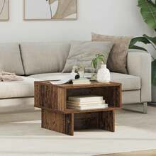 vidaXL Table basse Bois ancien 48 x 46 x 35 cm Bois d'ingénierie - Tabac - Voir 1