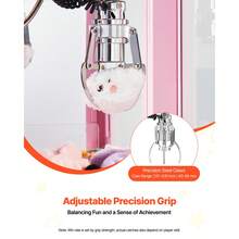 Claw Crane Machine, Medium-Sized Arcade Game Machine With Light & Sound, Adjustable Steel Claws, Precise Toy Candy Grabber Prize Dispenser Vending Toy, For Commercial Home Parties Cinema, Pink - Pink Claw Clip Style - View 2