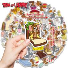 TOM AND JERRY. 50pcs Cartoon Stickers, Waterproof Cat And Mouse Anime Stickers, Suitable For Teenagers And Adults, Cute Anime Stickers, Can Be Used For Decorating Scrapbooks, Laptops, Guitars, Luggage, Classroom Rewards [Official Authorization] School Supplies - Multicolor - View 8