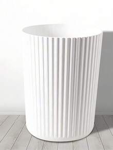 Plastic Trash Can Waterproof Striped Trash Bin For Storing Fruit Peel And Paper Scraps Stain Resistant Waste Basket Durable Garbage Storage Bucket For Women Men For Offices Dorm Bedrooms Kitchens Bathrooms And Living Rooms Waste Container Bathroom Kitchen Accessory Home Decor Essentials Room Decor - Multicolor - View 2