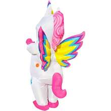 CYPNInflatable Colorful Winged Unicorn Clothing-Adult-Sized Full-Body Inflatable Costume for Men and WomenFashion - como en la foto - Ver 3
