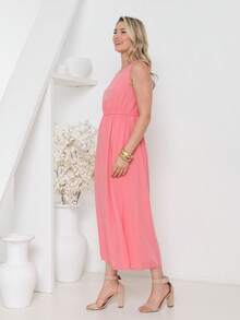 Cotton Dress, Comfortable And Simple. - Màu Hồng  San hô - Xem 6