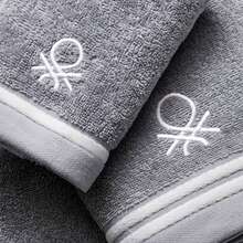 United colors of Benetton SET 3PC TOALLA DE BAÑO (1PC 30X50CM + 1PC 50X90CM + 1PC 70X140CM) 450GSM 100% ALGODÓN GRIS TEVERE - Gris - Ver 6