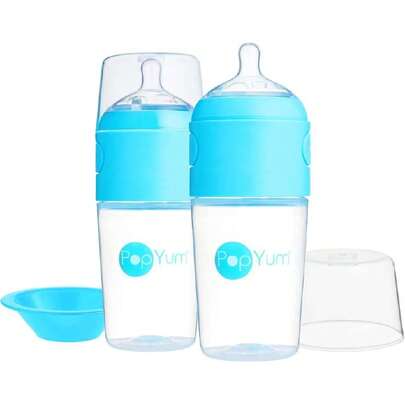 - Biberón anticólicos para bebé para preparar, mezclar y administrar fórmula, 260 ml, paquete de 2 unidades Azul,39768858