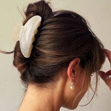 Acrylic Claw Clips Pink Hair Clips Cute Hair Claw Barrettes Medium Nonslip Hair Claw Hair Accessories For Women And Girls (Pack Of 2) (E-Beige&Pink),39848889 - 米色 - 查看 5