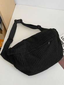 1pc Men's Nylon Chest Bag, Large Capacity, Super Casual Solid Color, Adjustable Shoulder Strap, Suitable For Sports, Fitness, Commuting, Leisure, Husband, Thanksgiving, Messenger Bag, Cycling Bag, Christmas Gift, Shoulder Bag - Multicolor - View 6