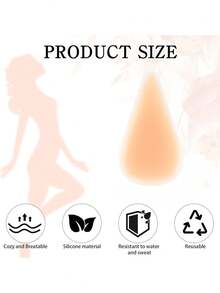 1 pieza Protector de de silicona reutilizable y sin costuras, adecuado para mujeres y niñas para yoga, ejercicio y surf en la playa - Naranja - Ver 2