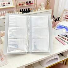 1pc Large Capacity Display Photo Album, Card Holder, Button Nail Sticker Notebook Style Nail Sticker - Multicolor - View 9