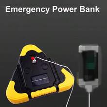 Luz triangular de advertencia de emergencia con energía solar, luz de alarma de falla de emergencia de , luz solar portátil, adecuada para advertencias de emergencia y trabajo. - Colores mixtos - Ver 5