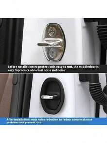 Silicone Car Door Edge Guards, Quiet Door Lock Protective Covers, Anti-Rust Shock-Absorbing Seals, Universal Automotive Exterior Accessories, Suitable For Sedans And SUVs - A - View 4