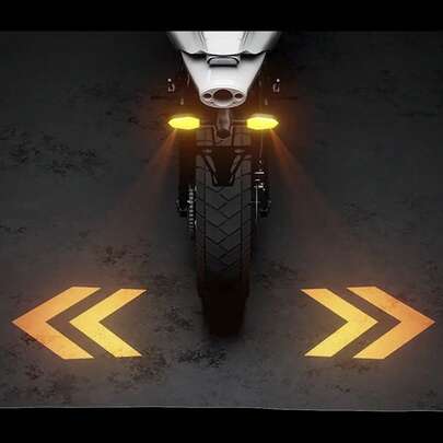 KINGMOTO Par de direccionales para moto universal con luz LED y luz preventiva, contiene un imán para cambiar de color al pasarlo
