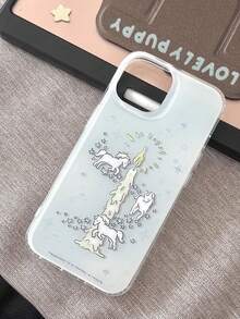 A Candle Pony Following Stars, Lovely Advanced Sense Of Fashion And Personalized Drop Protection Shell, Is Compatible With Iphone17 / Iphone17promax Iphone16 Pro Max/Iphone15 Pro/Iphone14 Iphone13/12/11, It's Suitable As A Christmas Gift For Family Members/Friends/Sisters/Girlfriends - Baby Blue - View 5