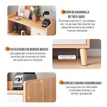 Mueble Organizador Pequeño De Cocina Con 2 Puertas Y Cajón - Multicolor - Ver 5