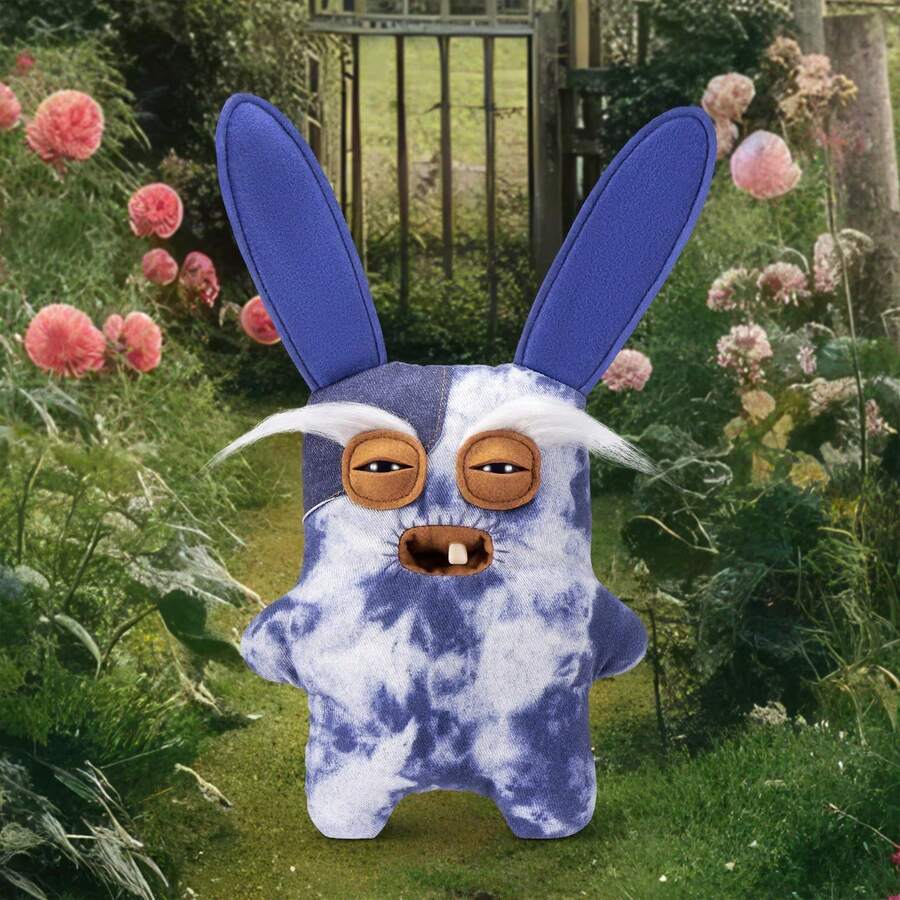 Spin Master Old Fogies 9-Inch Plush Toy, Funny Ugly Monster Stuffed Animal With Human-Like Teeth, Collectible Dolls, Gift For Kids, Teens, Adults & Weird Toy Lovers - Rabid Rabbit - View 1